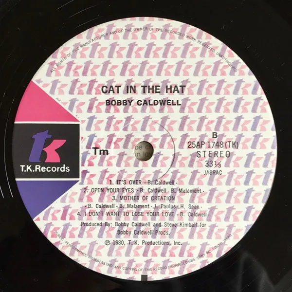 Album cover for Cat In The Hat = ロマンティック・キャット by Bobby Caldwell = Bobby Caldwell