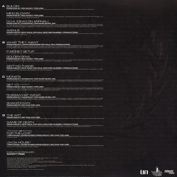 UN (2), The - UN Or U Out, Hip Hop, 2014 - Fat Beats, Frozen Files, US, Vinyl 2x LP, Album, Reissue