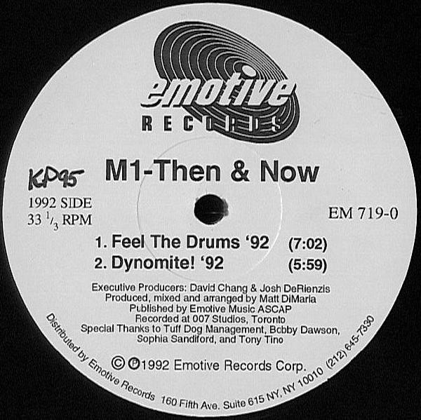 M1 - Then & Now, Electronic, House, Tribal House, 1992 - Emotive Records, US, Vinyl 1x 12", 33 ⅓ RPM