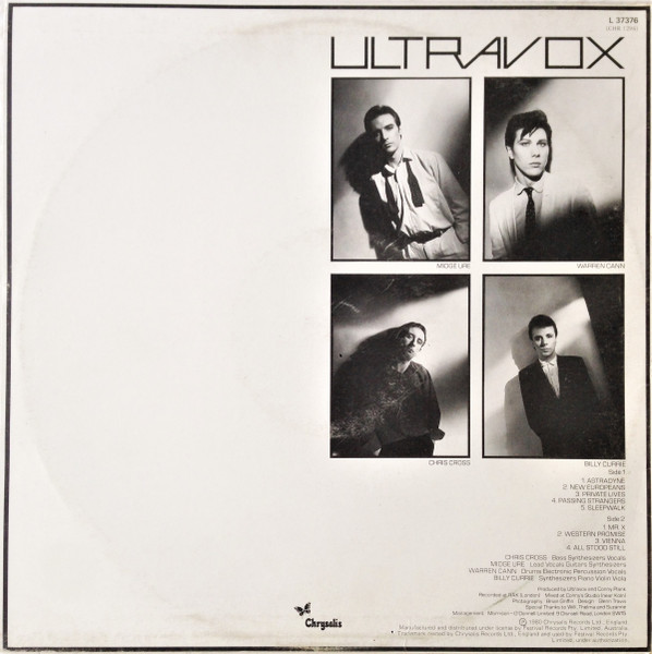 Ultravox - Vienna, Electronic, Rock, New Wave, Synth-pop, 1980 - Chrysalis, Australia, Vinyl 1x LP, Album