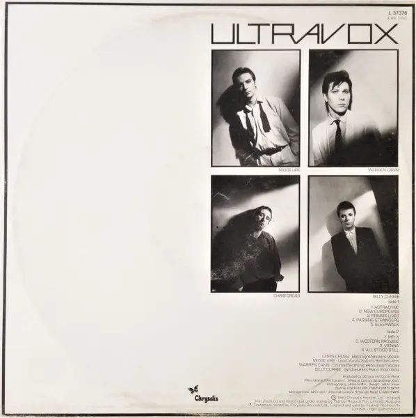 Ultravox - Vienna, Electronic, Rock, New Wave, Synth-pop, 1980 - Chrysalis, Australia, Vinyl 1x LP, Album