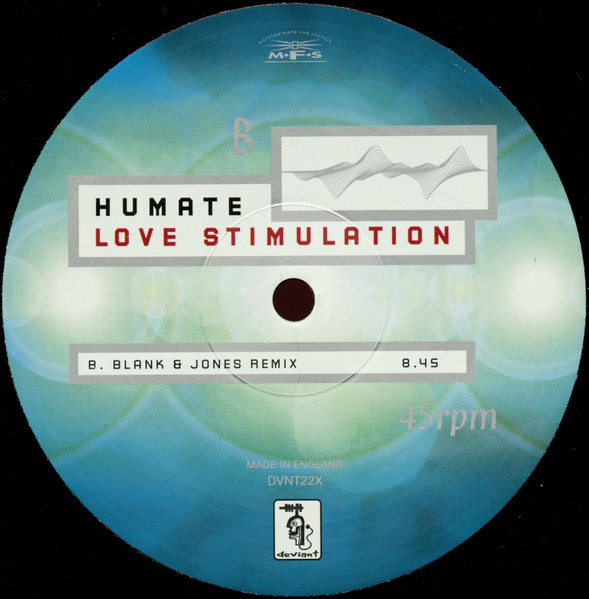 Humate - Love Stimulation, Electronic, Progressive Trance, 1998 - Deviant Records, UK, Vinyl 1x 12", 45 RPM