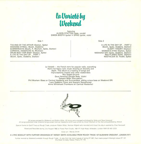 Album cover for La Varieté by Weekend