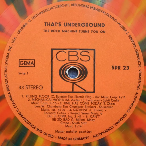 Album cover for That's Underground (The Rock Machine Turns You On) by Various