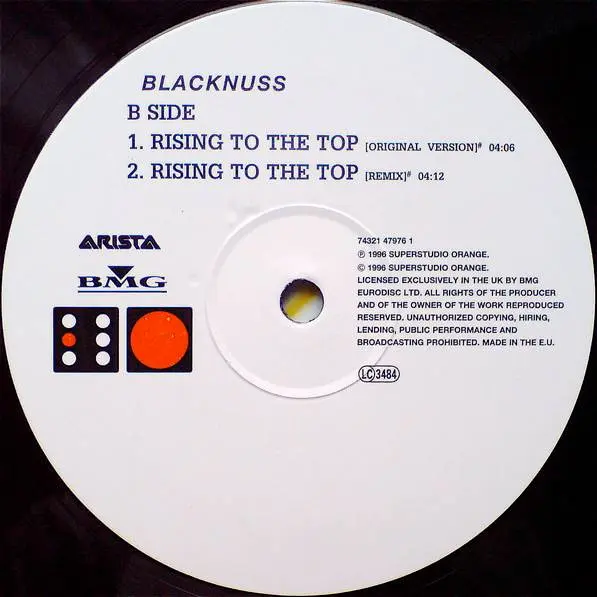 Blacknuss - Dinah, Electronic, Hip Hop, Hip Hop, RnB/Swing, 1996 - BMG Eurodisc, Superstudio Orange, UK, Vinyl 1x 12"