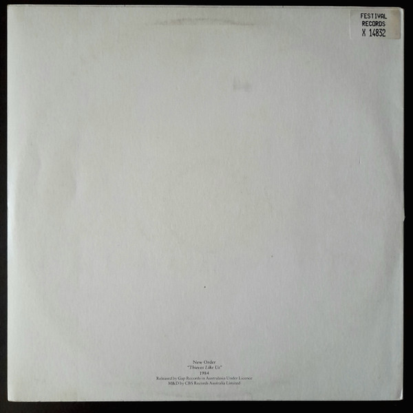 New Order - Thieves Like Us, Electronic, Rock, Electro, New Wave, 1984 - Factory, GAP Records, Australia, Vinyl 1x 12", 45 RP