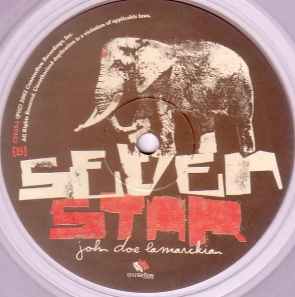Seven Star - John Doe Lamarckian, Hip Hop, Conscious, 2002 - Counterflow Recordings, US, Vinyl 1x 12", Limited Edition Clear 