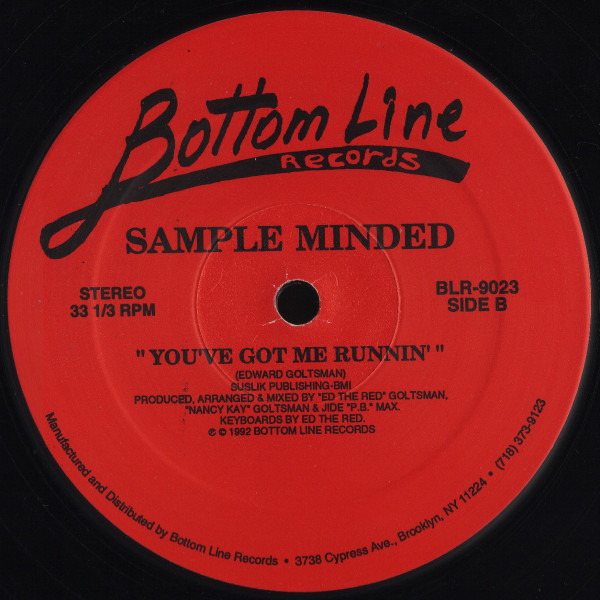 Sample Minded - Where's The Love, Electronic, Garage House, 1992 - Bottom Line Records, US, Vinyl 1x 12", 33 ⅓ RPM
