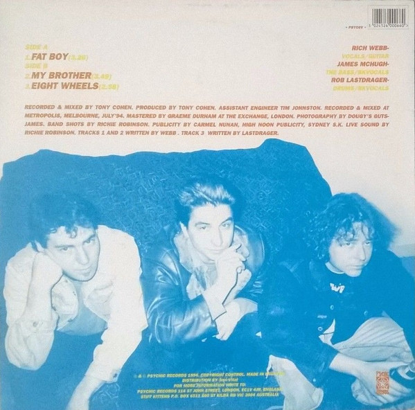 Stiff Kittens (4) - Fat Boy - 1994 -Alternative Rock -Psychic Records (3) -Vinyl 1x 12", Single