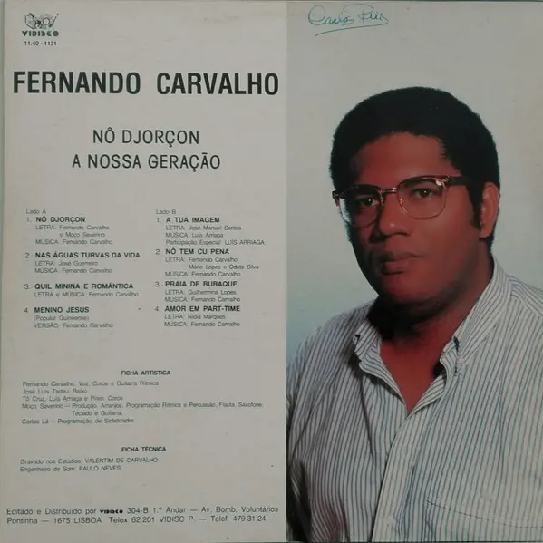 Fernando Carvalho - Nô Djorçon - A Nossa Geração, Folk, World, & Country, African, 1990 - Vidisco, Portugal, Vinyl 1x LP, Alb