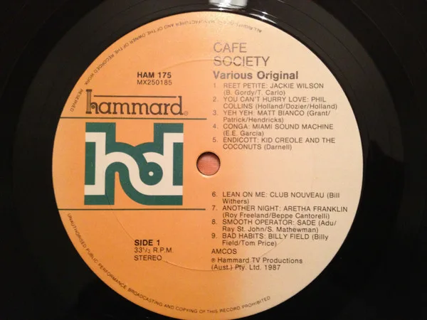 Album cover for Cafe Society by Various