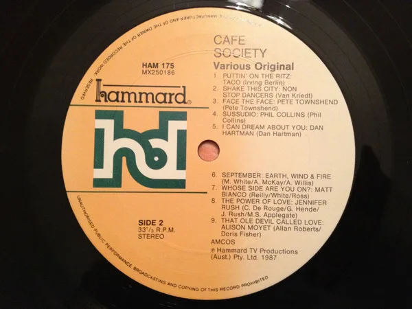 Album cover for Cafe Society by Various