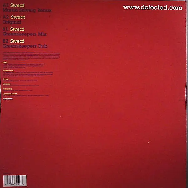 Trickski - Sweat, Electronic, Deep House, Electro, 2007 - Defected, UK, Vinyl 1x 12"
