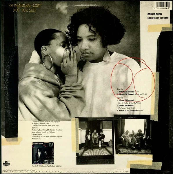 Album cover for Secrets (Of Success) by Cookie Crew, The