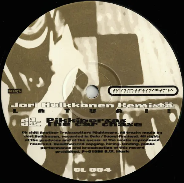 Jori Hulkkonen - Latua!!, Electronic, Techno, 1996 - Trainspotter's Nightmare, Sweden, Vinyl 2x 12"