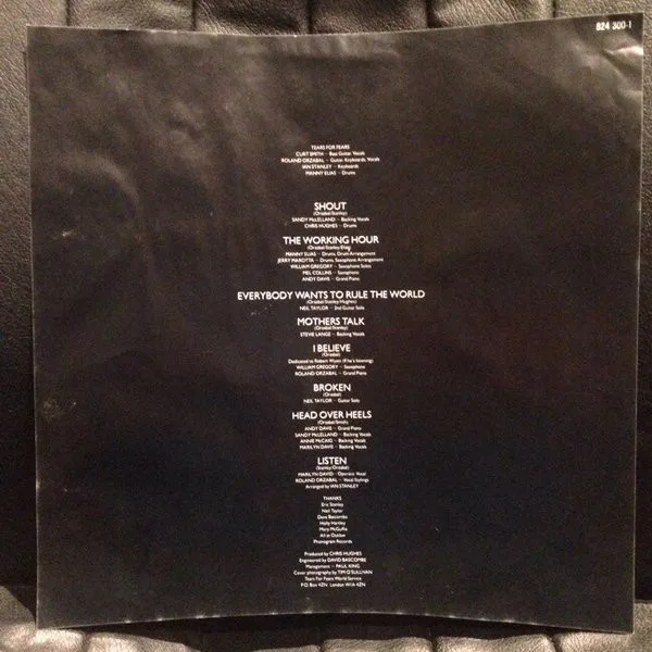 Album cover for Songs From The Big Chair by Tears For Fears