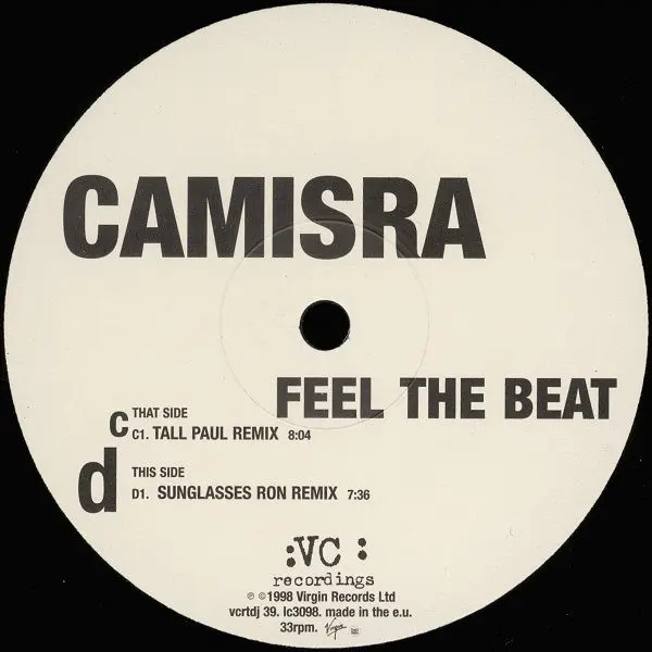 Camisra - Feel The Beat, Electronic, Hard House, House, Trance, 1998 - VC Recordings, Virgin, UK, Vinyl 2x 12", 45 RPM, Promo