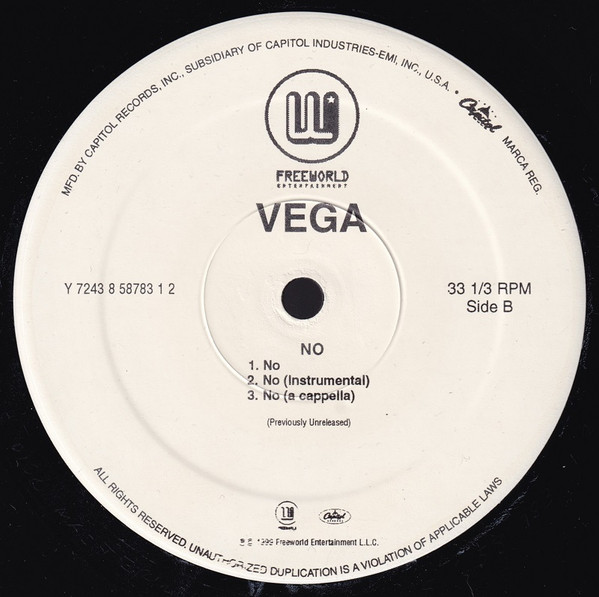 Vega (16) - Let Me Get It, Funk / Soul, Contemporary R&B, 1999 - Freeworld Entertainment, US, Vinyl 1x 12", Single