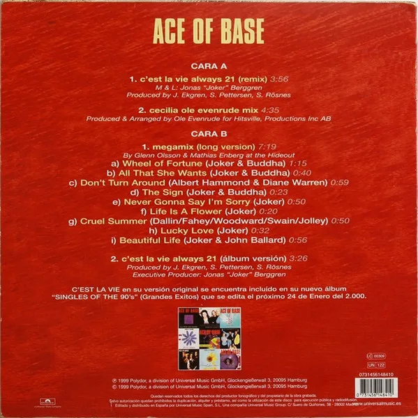 Album cover for C'est La Vie (Always 21) by Ace Of Base