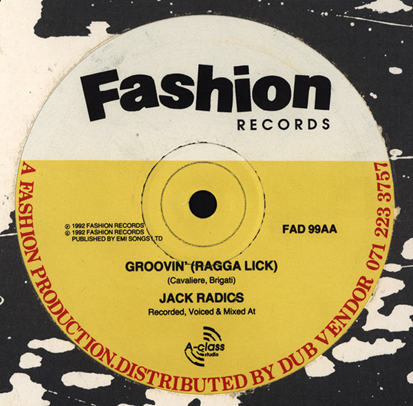 Jack Radics - Groovin', Reggae, 1992 - Fashion Records, UK, Vinyl 1x 12", 45 RPM