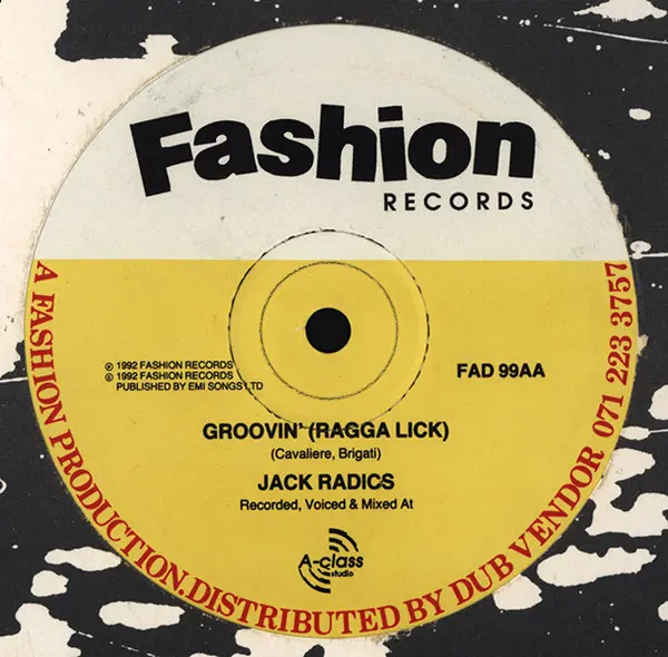 Jack Radics - Groovin', Reggae, 1992 - Fashion Records, UK, Vinyl 1x 12", 45 RPM