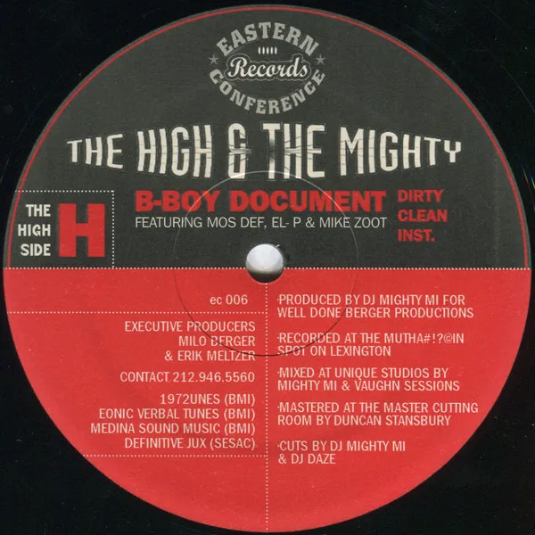 Album cover for B-Boy Document / Mind, Soul & Body by High & Mighty, The Featuring Mos Def, EL-P & Mike Zoot