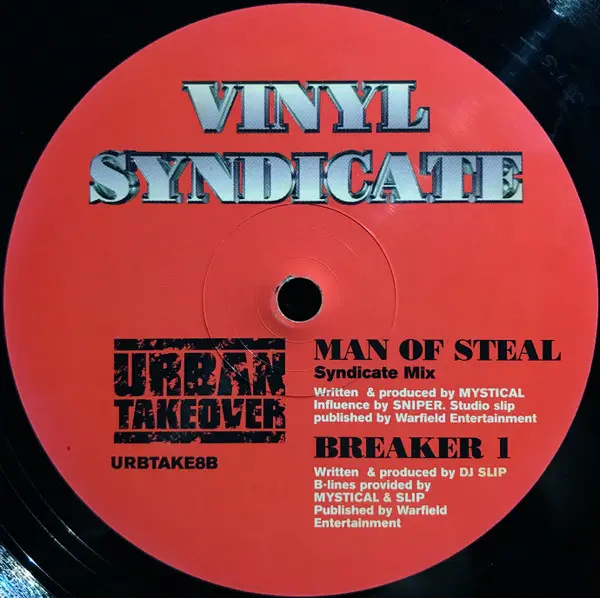 Vinyl Syndicate - Man Of Steal, Electronic, Drum n Bass, 1998 - Urban Takeover, UK, Vinyl 1x 12"