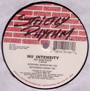Nu Intensity - Danger Love Dance (i...Ya!) / No! Now Work, Electronic, Garage House, House, 1993 - Strictly Rhythm, US, Vinyl