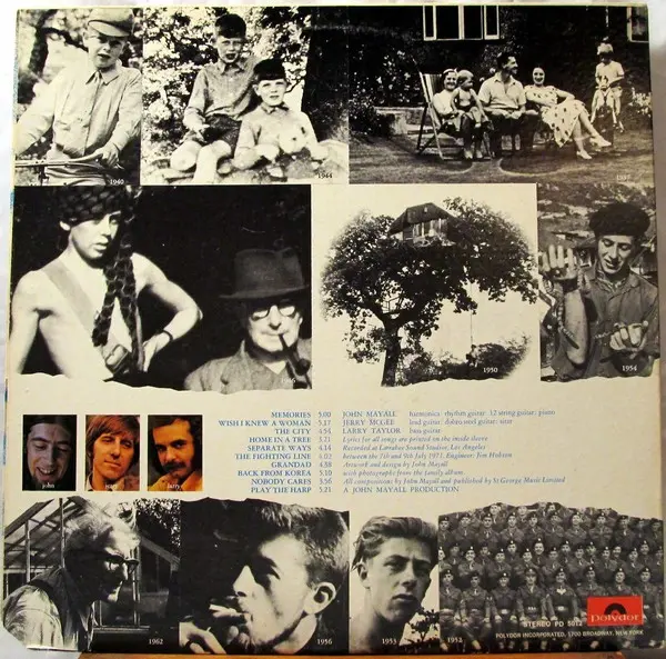 John Mayall / Jerry McGee / Larry Taylor - Memories, Blues, Rock, Blues Rock, 1971 - Polydor, US, Vinyl 1x LP, Album, Stereo 