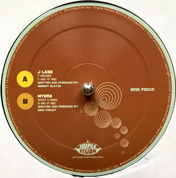 Album cover for 7 Sensez / What U Need by J-Laze / Mykra