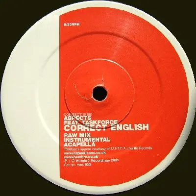 Aspects - We Get Fowl, Hip Hop, 2001 - Hombré, UK, Vinyl 1x 12"