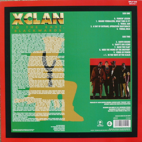 X-Clan - To The East, Blackwards, Hip Hop, Conscious, 1990 - 4th & Broadway, UK, Vinyl 1x LP, Album