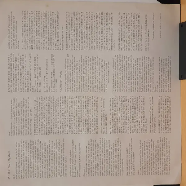 D.I.T.C. - Put It In Your System, Hip Hop, 1998 - Next Level Recordings, Japan, Vinyl 1x 12", 33 ⅓ RPM