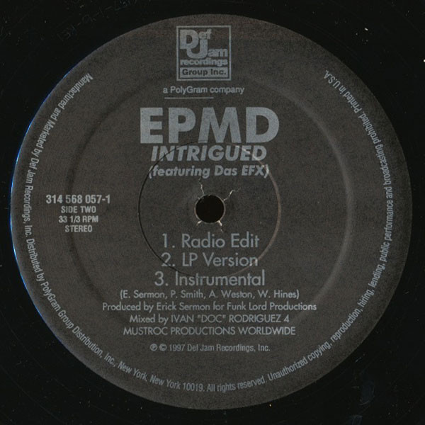 EPMD - Richter Scale, Hip Hop, 1997 - Def Jam Recordings Group Inc., US, Vinyl 1x 12", 33 ⅓ RPM, Single, Stereo