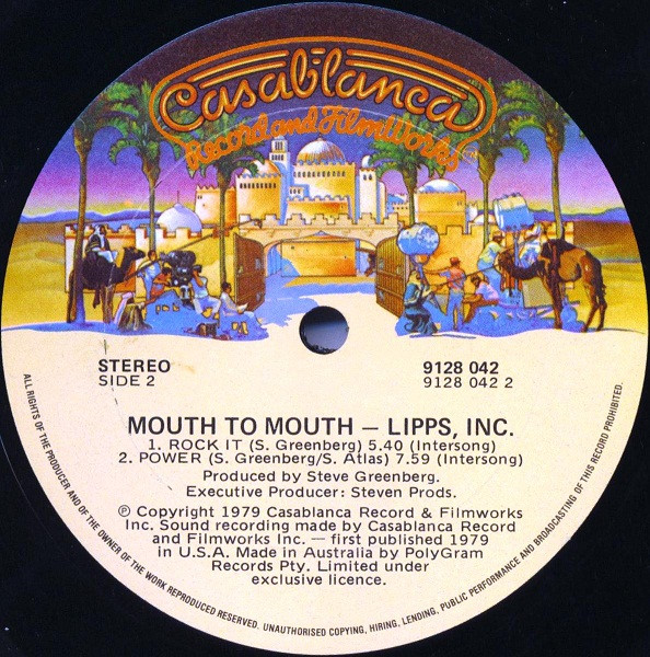 Lipps, Inc. - Mouth To Mouth, Funk / Soul, Disco, 1980 - Casablanca, Australia, Vinyl 1x LP, Album