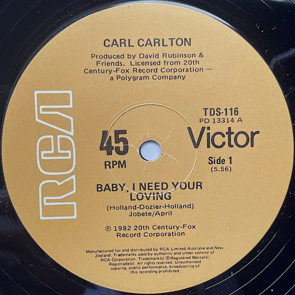Album cover for Baby, I Need Your Loving / Everyone Can Be A Star by Carl Carlton