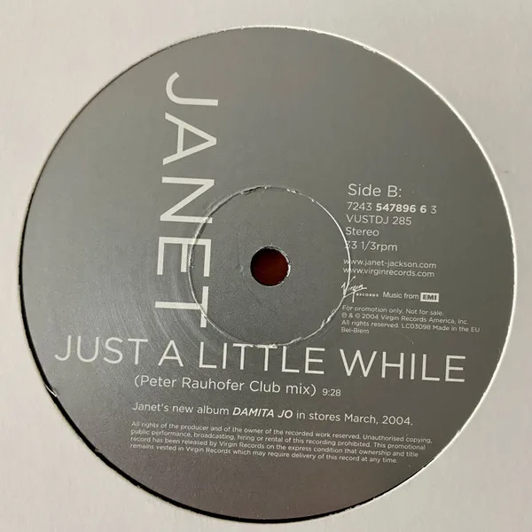 Album cover for Just A Little While (The Remixes) by Janet Jackson