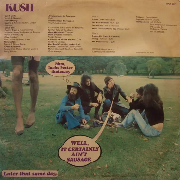 Kush (16) - Nah,Tellus Wh't Kush Means Yer Great Sausage, Rock, Psychedelic Rock, 1975 - RCA Victor, Australia, Vinyl 1x LP, 