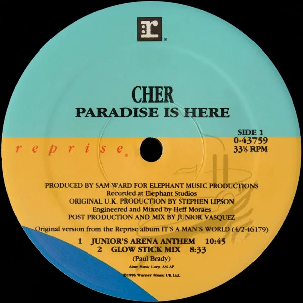 Album cover for Paradise Is Here by Cher