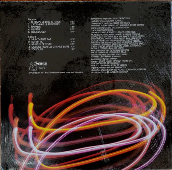 Gilles Desnoyers - Spirales - 1980 - Easy Listening, Neo-Classical - SPPS Disques - Vinyl 1x LP, Album