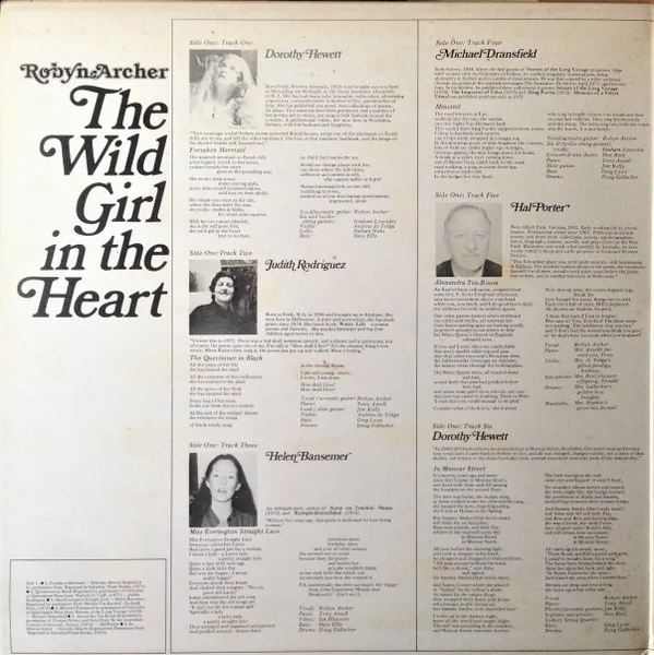 Album cover for The Wild Girl In The Heart by Robyn Archer