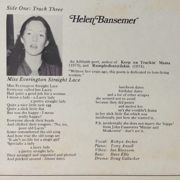 Album cover for The Wild Girl In The Heart by Robyn Archer