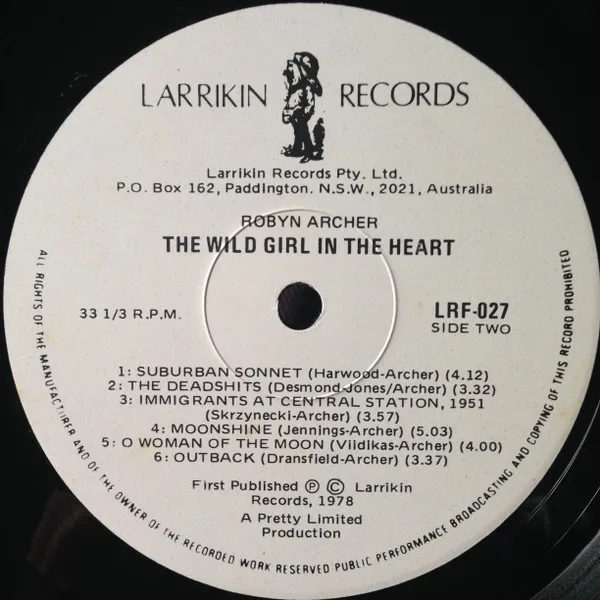 Album cover for The Wild Girl In The Heart by Robyn Archer