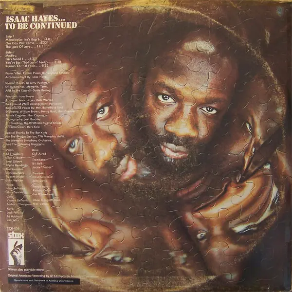 Isaac Hayes - ...To Be Continued, Funk / Soul, Funk, Soul, 1972 - Stax, Australia, Vinyl 1x LP, Album, Reissue, Stereo