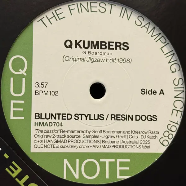 Blunted Stylus - Q Kumbers, Funk / Soul, Hip Hop, Cut-up/DJ, 2025 - Que Note Records, Australia, Vinyl 1x 7", Limited Edition