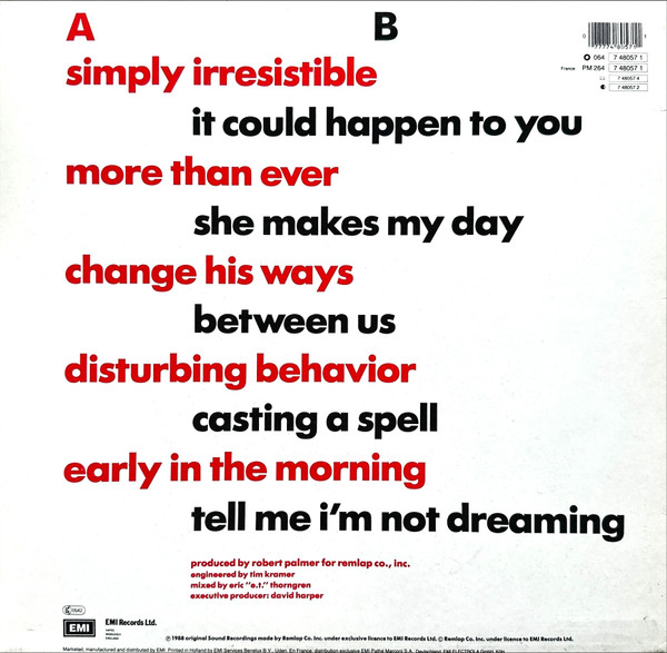 Robert Palmer - Heavy Nova - 1988 - Pop Rock - EMI - Vinyl 1x LP, Album