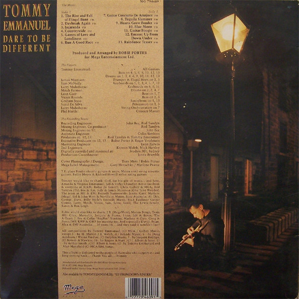 Tommy Emmanuel - Dare To Be Different - 1990 - -Mega -Vinyl 1x LP, Album