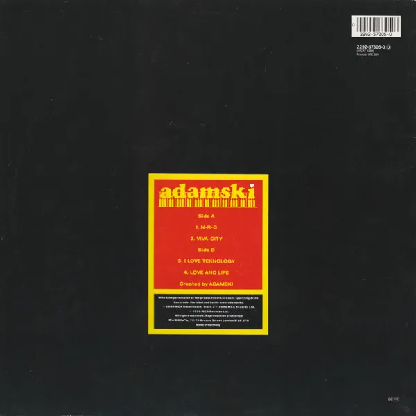 Album cover for N-R-G by Adamski