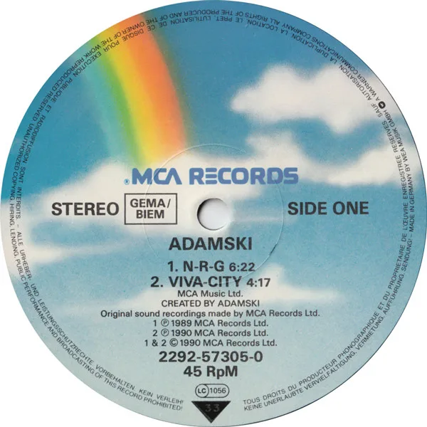 Album cover for N-R-G by Adamski