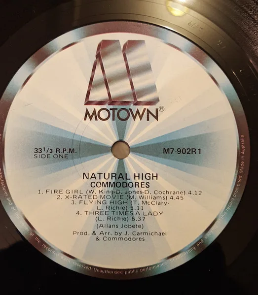 Album cover for Natural High by Commodores